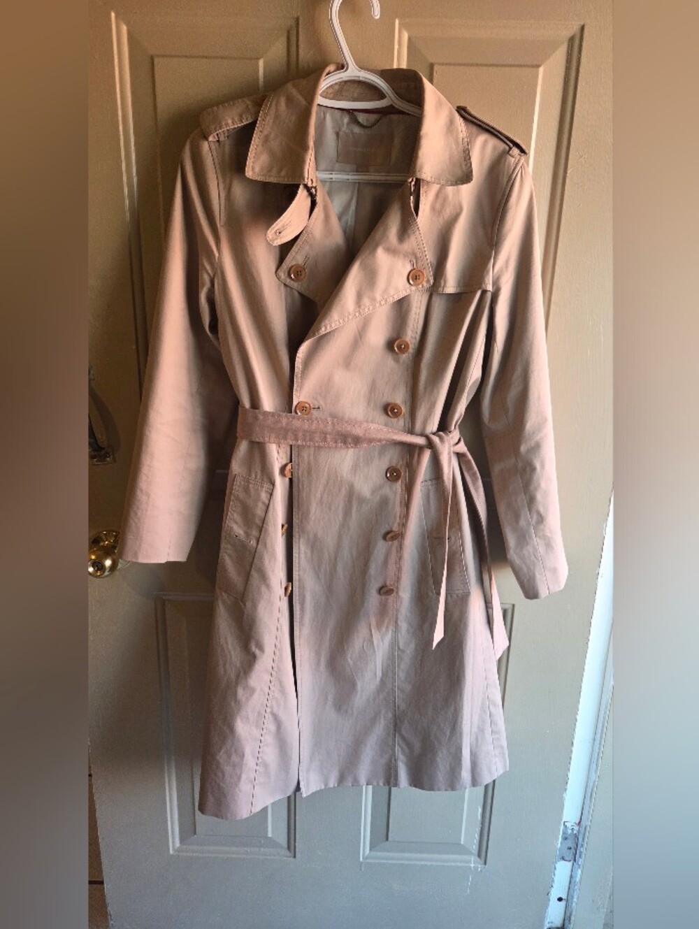 Banana Republic Double-Breasted Trench Coat Size M
